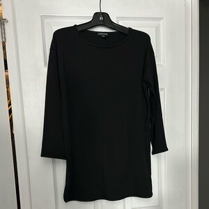 Eileen Fisher XS Long-Sleeve Tee Top Tunic Soft Stretch Washable Oversized.